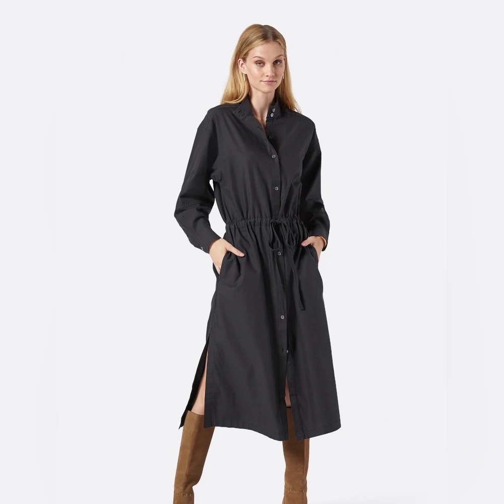 JOIE ARDINE MIDI COTTON DRESS - black NWT